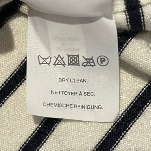 J Crew Off The Shoulder Ruffle Striped Knit Sweater, Sleeveless Black/White, XXS - Picture 9 of 11